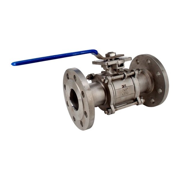 Кран шаровый фланцевый под привод нержавеющий (3PC), AISI304 DN65 (2_1/2"), (CF8), PN40