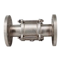 Кран шаровый фланцевый под привод нержавеющий (3PC), AISI304 DN65 (2_1/2"), (CF8), PN40