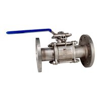 Кран шаровый фланцевый под привод нержавеющий (3PC), AISI304 DN65 (2_1/2"), (CF8), PN40