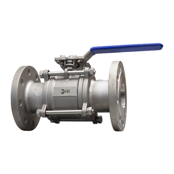 Кран шаровый фланцевый под привод нержавеющий (3PC), AISI304 DN80 (3"), (CF8), PN40