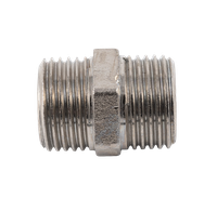 Ниппель резьбовой латунный никелированный, DN15 (1/2"), PN40