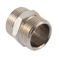 Ниппель резьбовой латунный никелированный, DN20 (3/4"), PN40