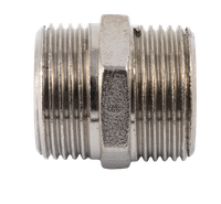 Ниппель резьбовой латунный никелированный, DN20 (3/4"), PN40