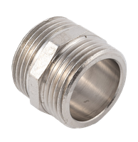 Ниппель резьбовой латунный никелированный, DN25 (1"), PN40