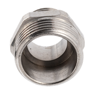 Ниппель резьбовой переходной латунный никелированный, DN25 х DN20 (1" х 3/4"), PN40