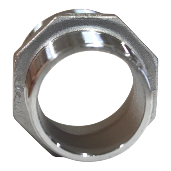 Ниппель резьбовой переходной нержавеющий, AISI304 DN50 х DN40 ( 2" х 1_1/2"), (CF8), PN16
