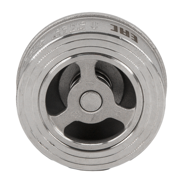 Обратный клапан межфланцевый тарельчатый нержавеющий, AISI316 DN25 (1"), (CF8M), PN25