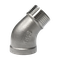 Отвод резьбовой нр/вр 45° нержавеющий, AISI304 DN25 (1"), (CF8), PN16