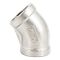 Отвод резьбовой вр/вр 45° нержавеющий, AISI304 DN15 (1/2"), (CF8), PN16