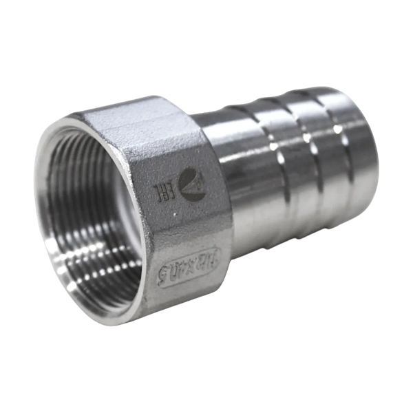 Штуцер елочка нержавеющий ВР, AISI304 DN32 x 32mm (1_1/4" x 32mm), (CF8), PN16