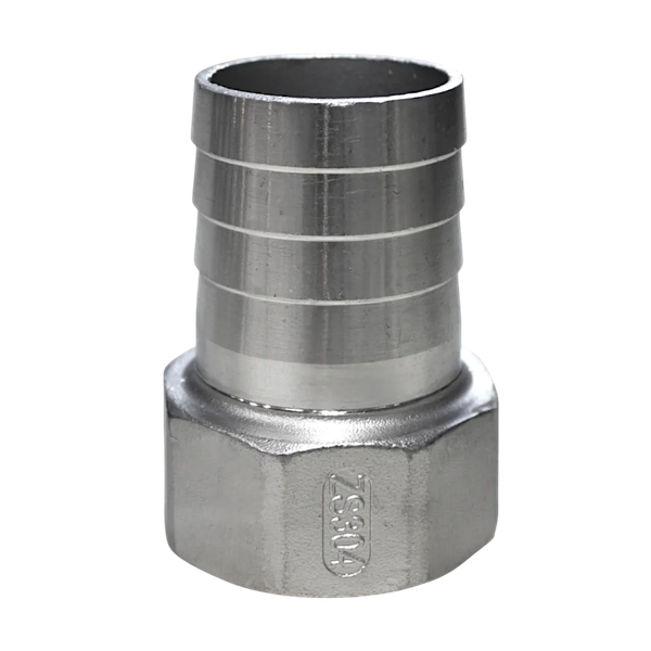 Штуцер елочка нержавеющий ВР, AISI304 DN50 x 50mm (2" x 50mm), (CF8), PN16