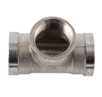 Тройник вр. латунный никелированный, DN15 (1/2"), PN40