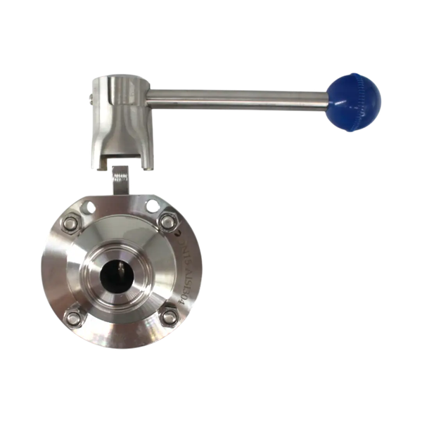 Затвор дисковый Clamp DIN нержавеющий, EPDM, AISI304 DN15 (1/2"), (CF8), PN8