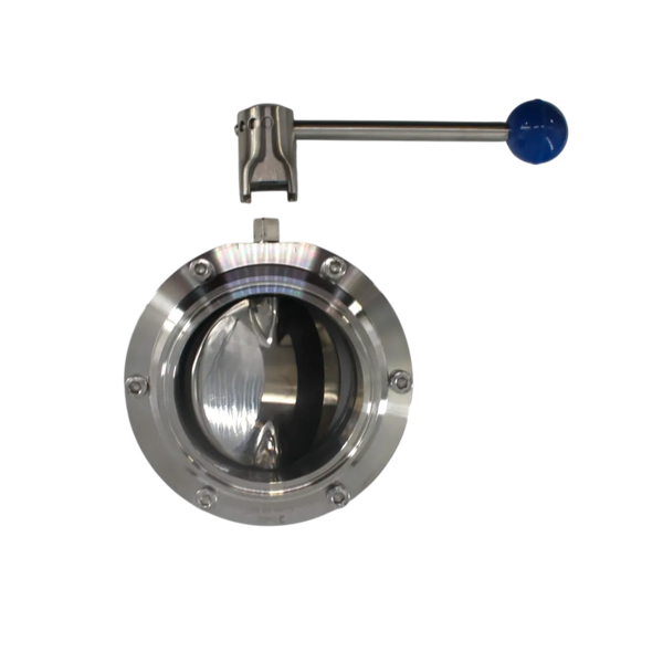 Затвор дисковый Clamp DIN нержавеющий, Силикон, AISI304 DN100 (4"), (CF8), PN8