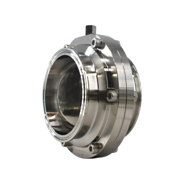 Затвор дисковый Clamp DIN нержавеющий, Силикон, AISI304 DN100 (4"), (CF8), PN8