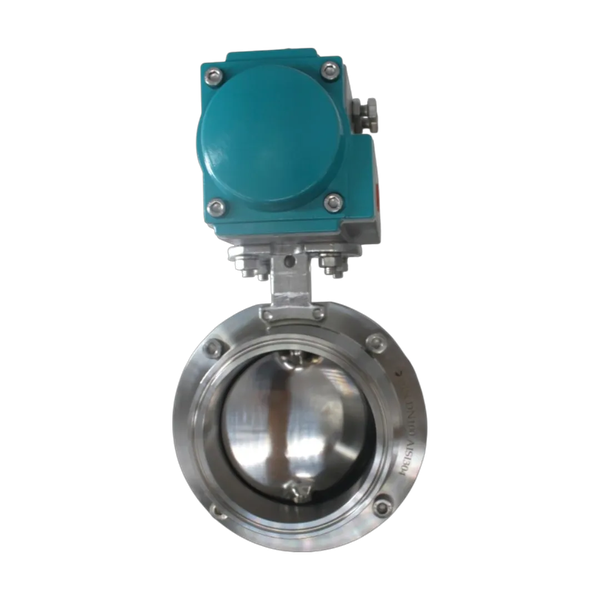 Затвор дисковый Clamp нержавеющий, AISI304 DN100 (4"), с двухсторонним пневмоприводом AT75D