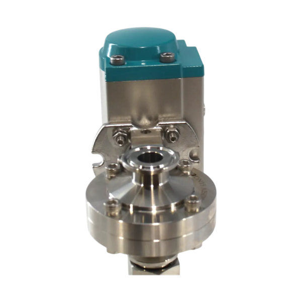 Затвор дисковый Clamp нержавеющий, AISI304 DN15 (1/2"), с двухсторонним пневмоприводом AT52D