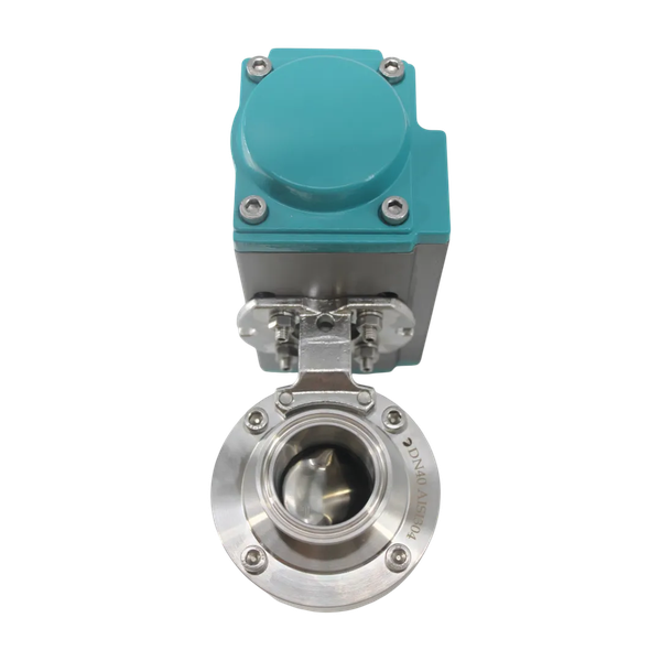 Затвор дисковый Clamp нержавеющий, AISI304 DN40 (1_1/2"), с двухсторонним пневмоприводом AT52D