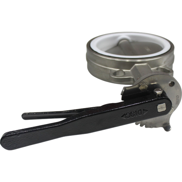 Затвор дисковый межфланцевый нержавеющий AISI304, DN150 (6"), PN16, PTFE