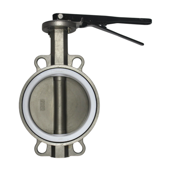 Затвор дисковый межфланцевый нержавеющий AISI304, DN150 (6"), PN16, PTFE