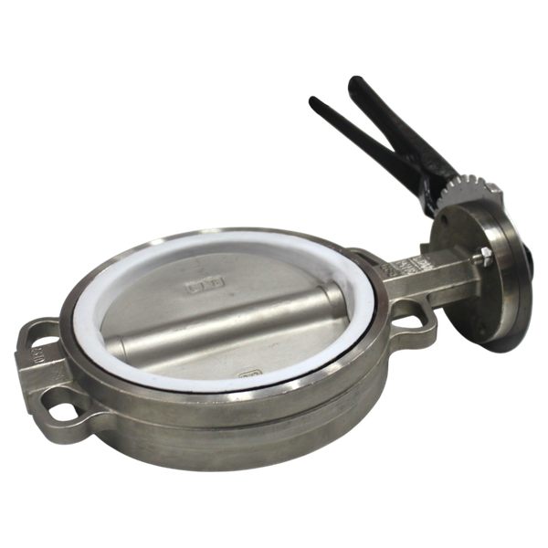 Затвор дисковый межфланцевый нержавеющий AISI304, DN150 (6"), PN16, PTFE