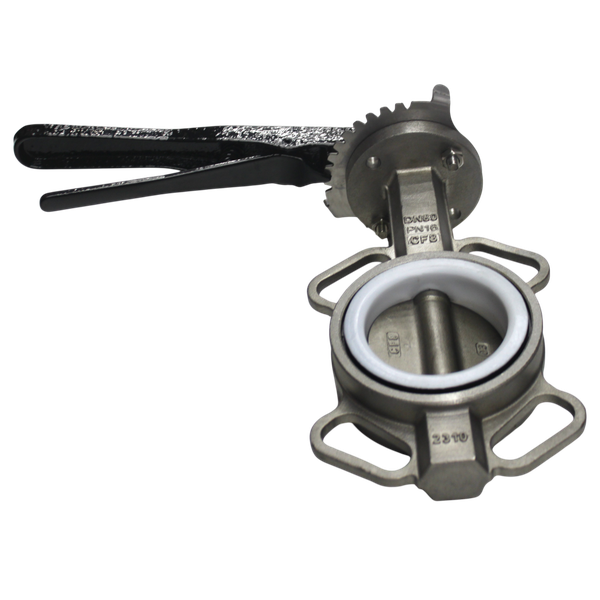 Затвор дисковый межфланцевый нержавеющий AISI304, DN80 (3"), PN16, PTFE