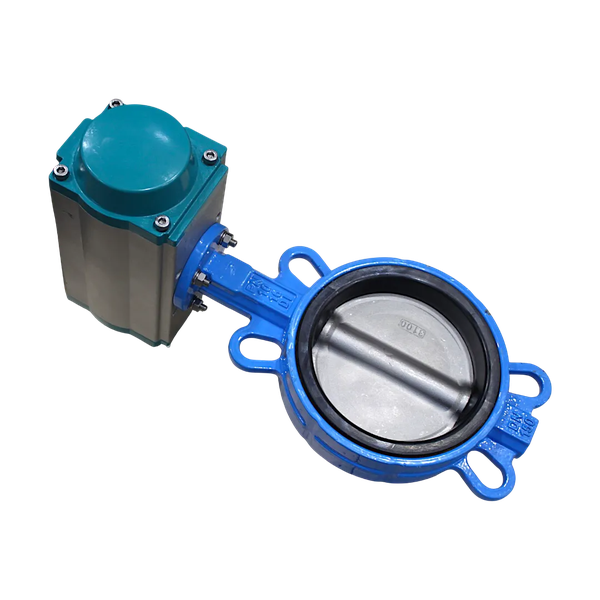 Затвор дисковый межфланцевый нержавеющий, AISI304 DN150 (6") PN16 PTFE, с пневмоприводом AT105D