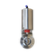 Затвор дисковый приварной нержавеющий, AISI304 DN40 (1_1/2") PN8 EPDM, с пищевым односторонним пневмоприводом SA50