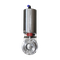 Затвор дисковый резьбовой нержавеющий, AISI304 DN50 (2") PN8 EPDM, с пищевым односторонним пневмоприводом SA50