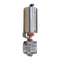 Затвор дисковый резьбовой нержавеющий, AISI304 DN50 (2") PN8 EPDM, с пищевым односторонним пневмоприводом SA50
