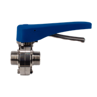 Затвор дисковый резьбовой нержавеющий под привод, EPDM, AISI304 DN15 (1/2"), (CF8), PN8