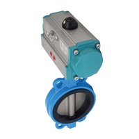 Затвор дисковый межфланцевый чугунный, DN125 (5"), с двусторонним пневмоприводом AT83D