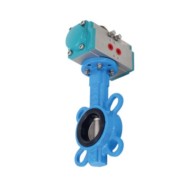 Затвор дисковый межфланцевый чугунный, DN50 (2"), с двусторонним пневмоприводом AT52D